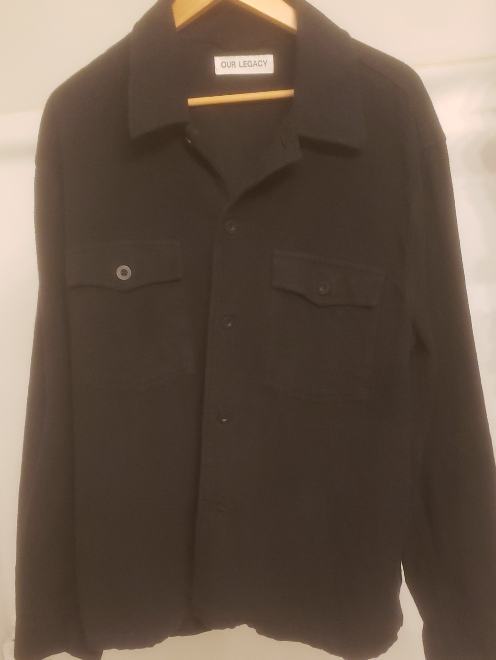 Our Legacy 100% Cotton Shirt Jacket with Dual Chest Flaps